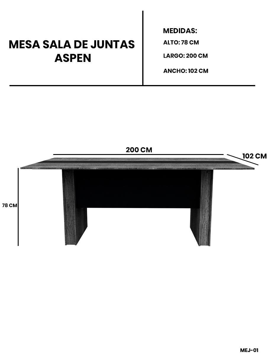 Mesa aspen decomobil "de" melamina