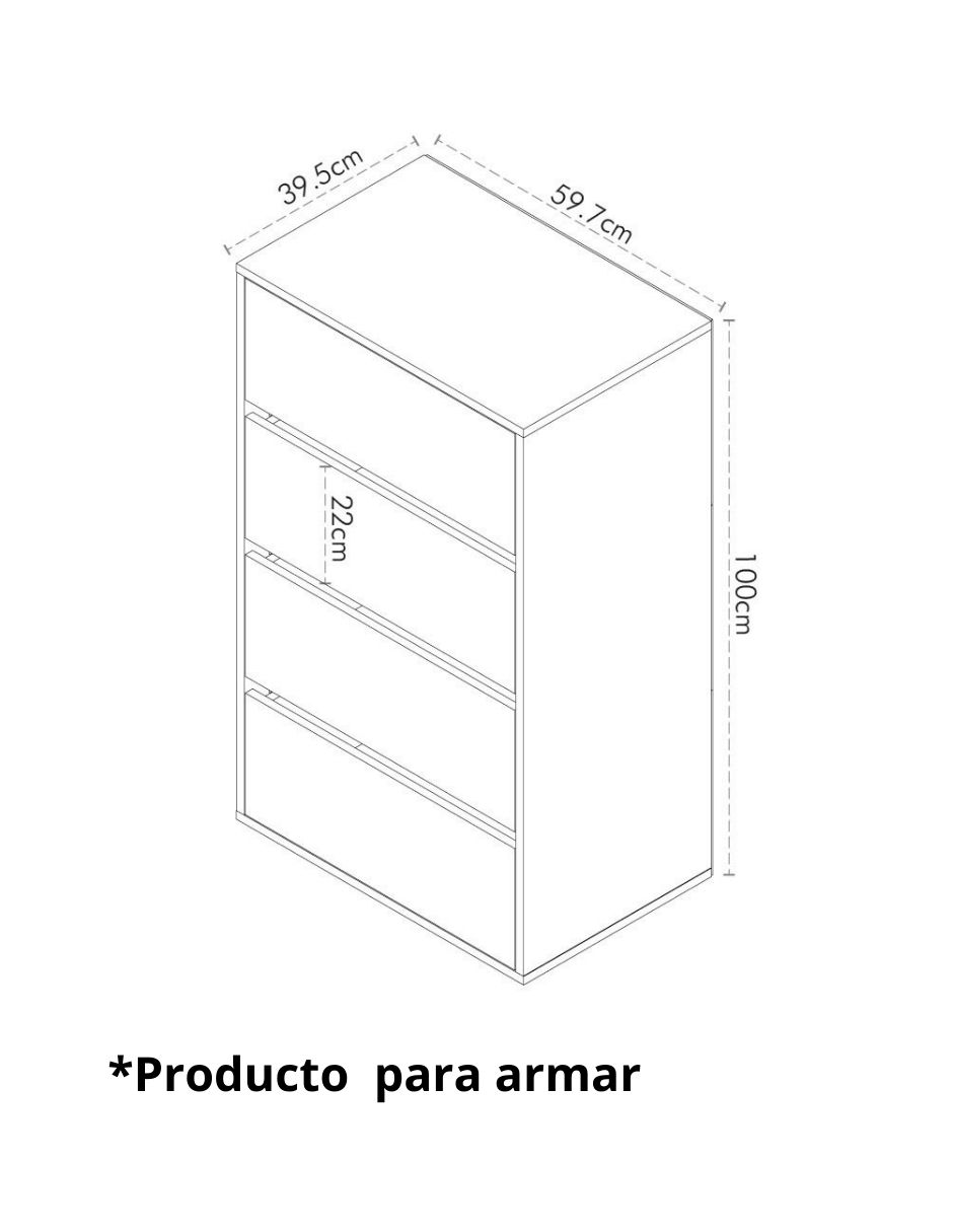 "cajonera" agonda cantia "de" aglomerado y mdf
