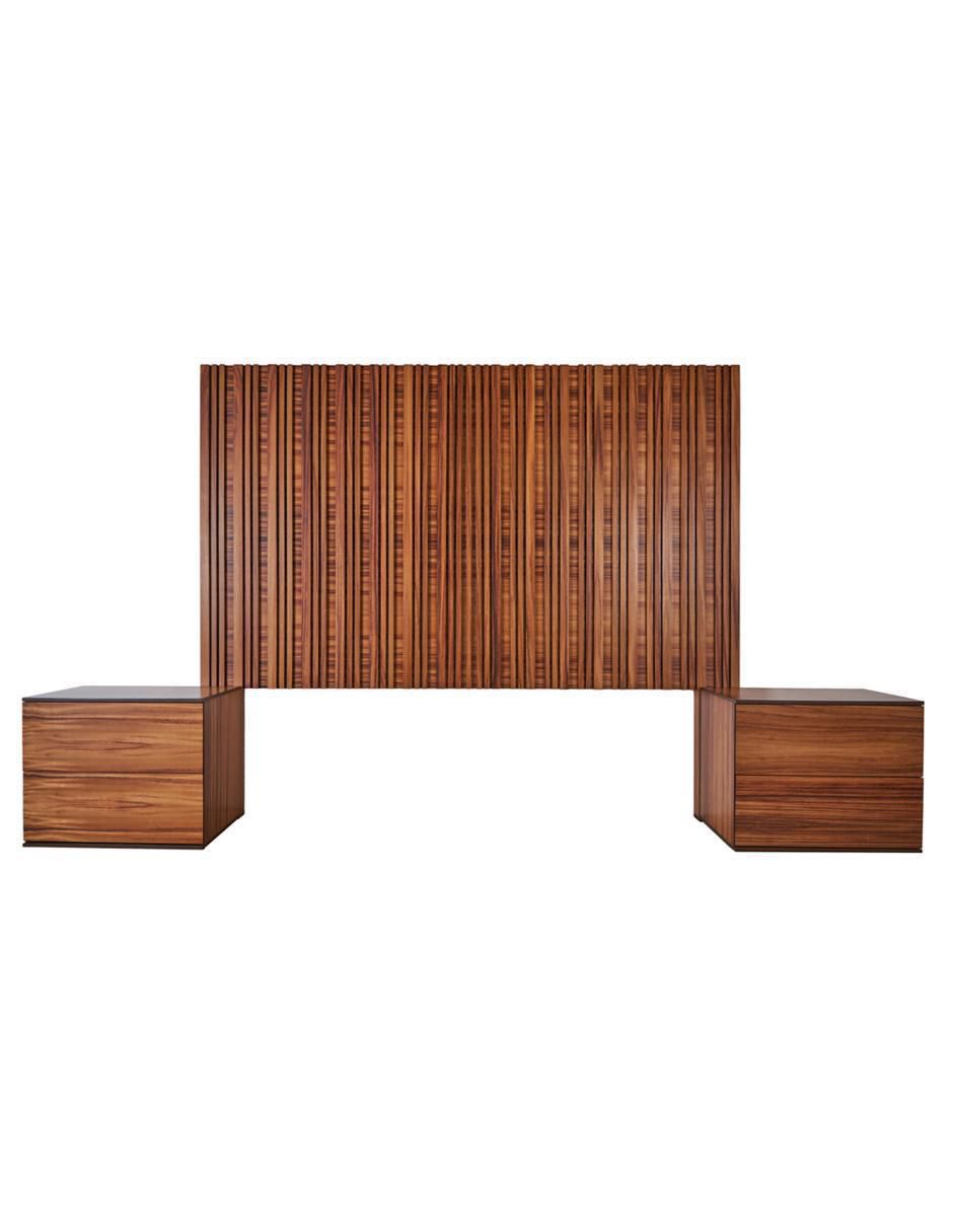 Set cabecera Amarella de chapa madera