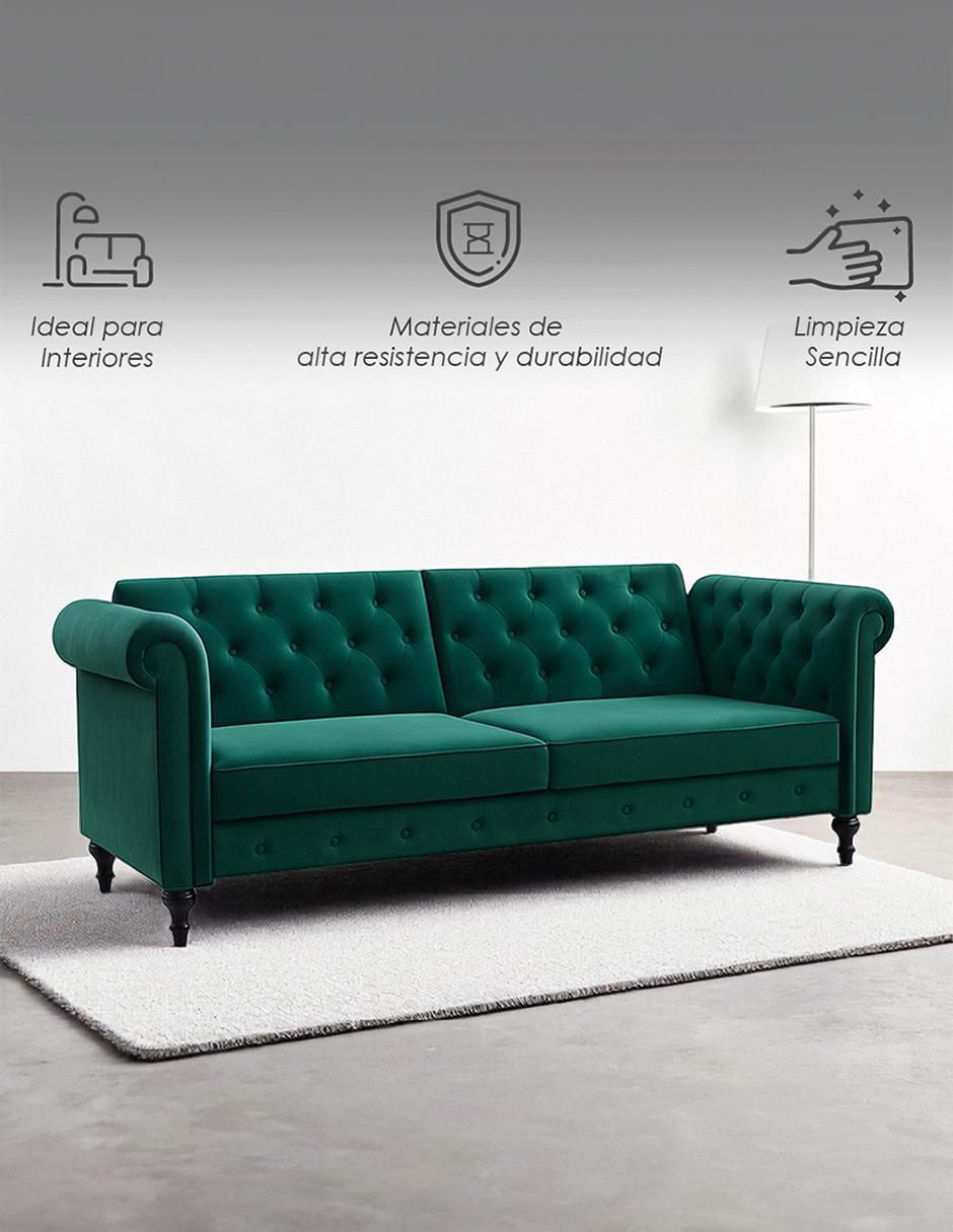 Sofá cama de terciopelo 2