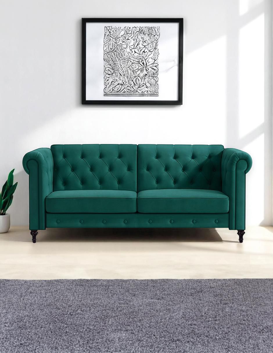 Sofá cama de terciopelo 4
