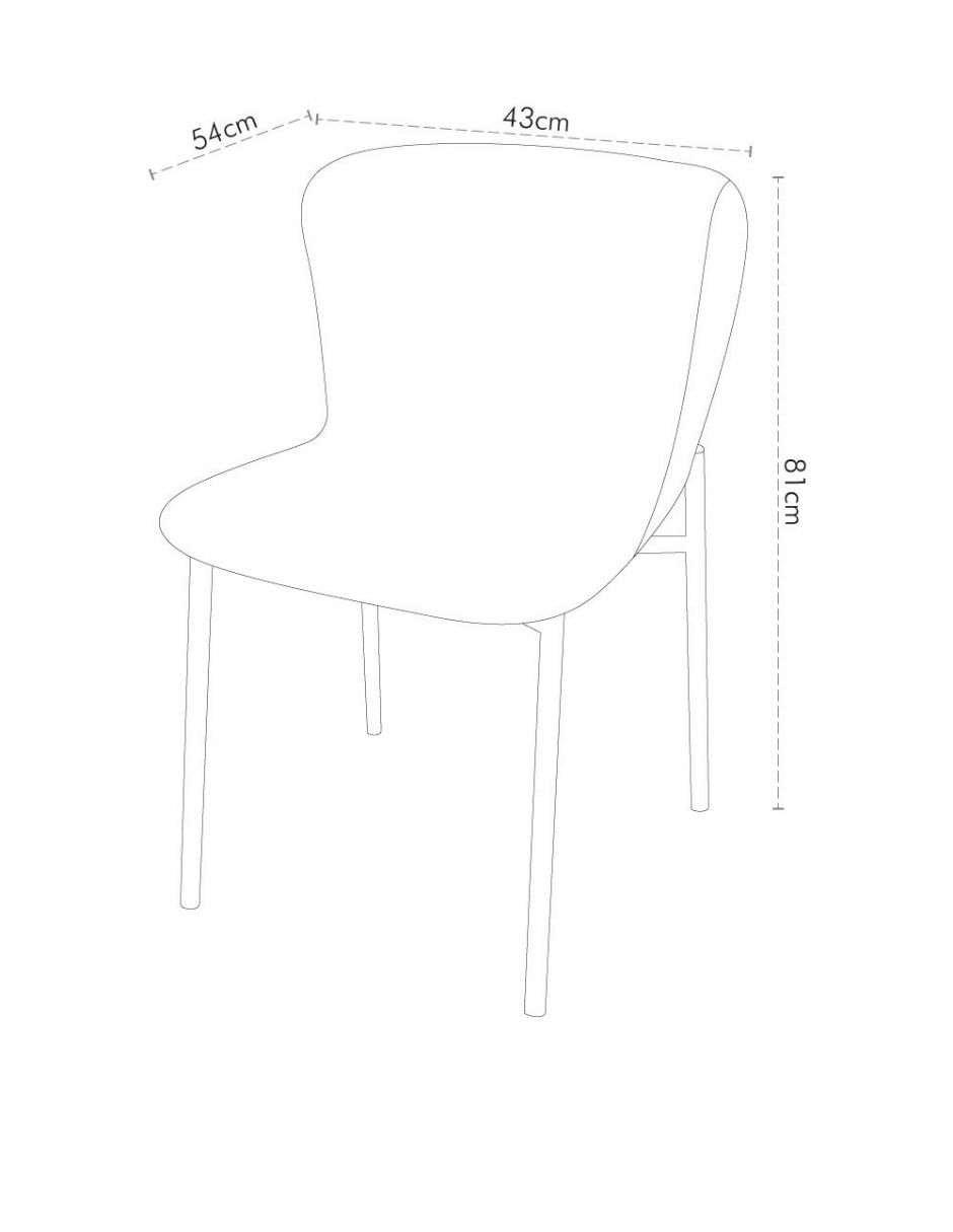 Silla Venlo de metal y tela 7