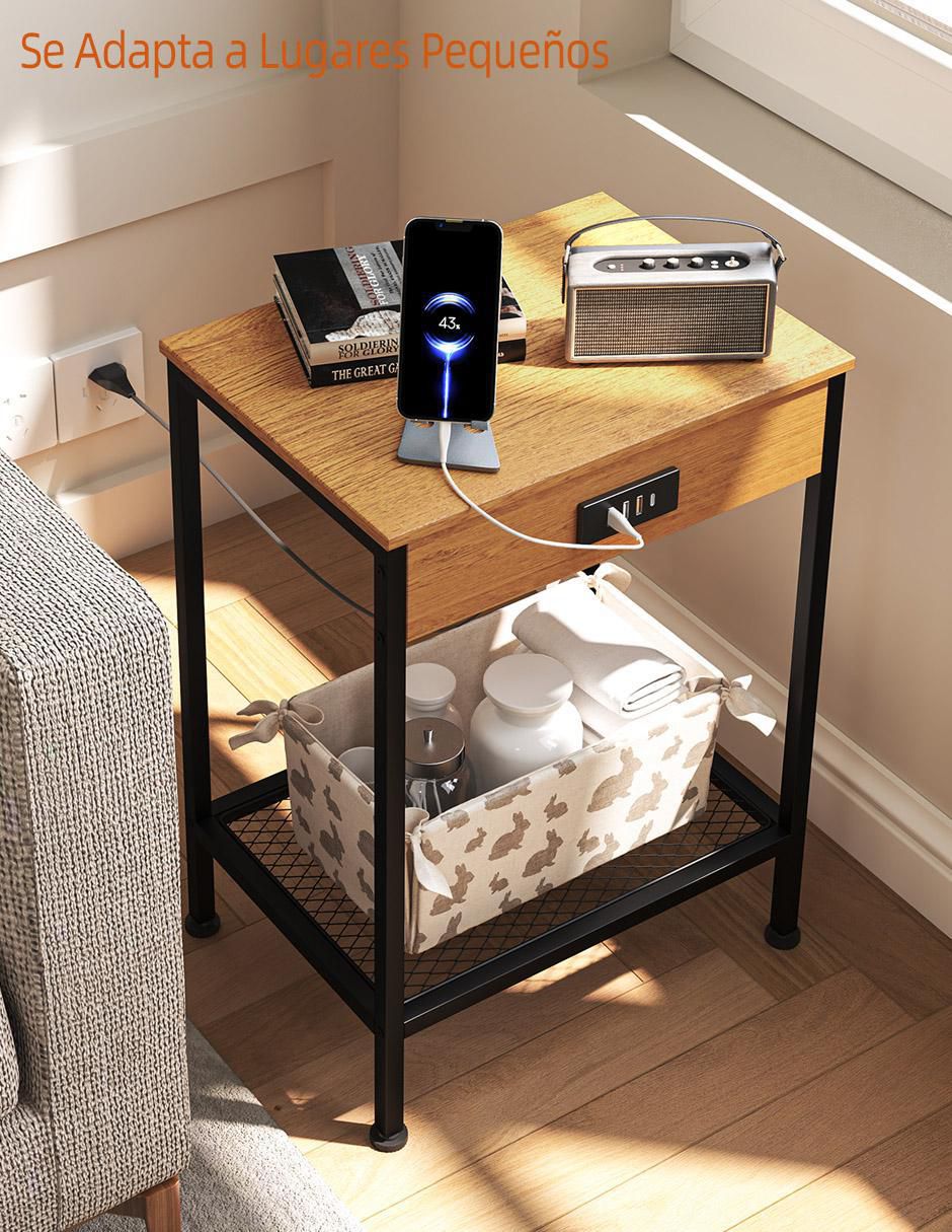 Mesa auxiliar Oakham de madera 2