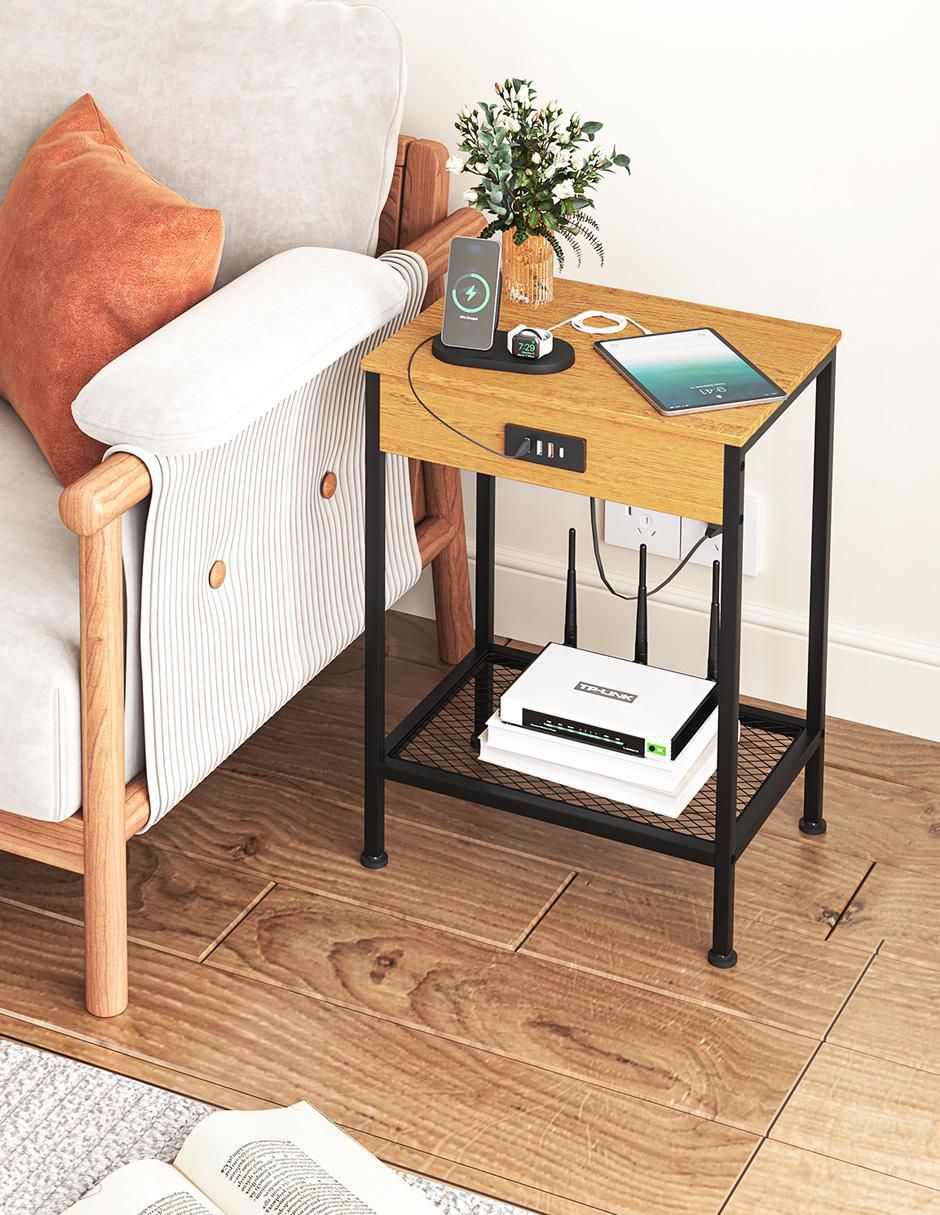Mesa auxiliar Oakham de madera 3