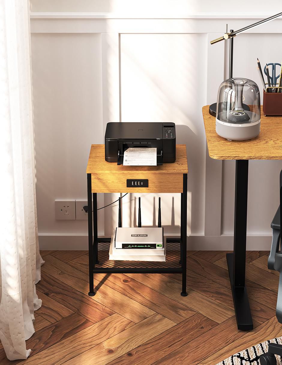 Mesa auxiliar Oakham de madera 4
