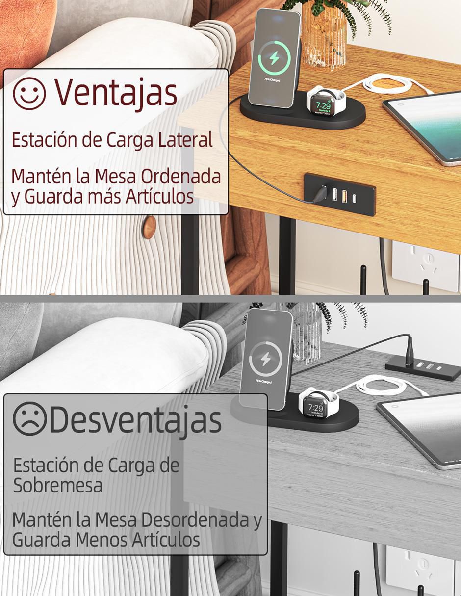 Mesa auxiliar Oakham de madera 7