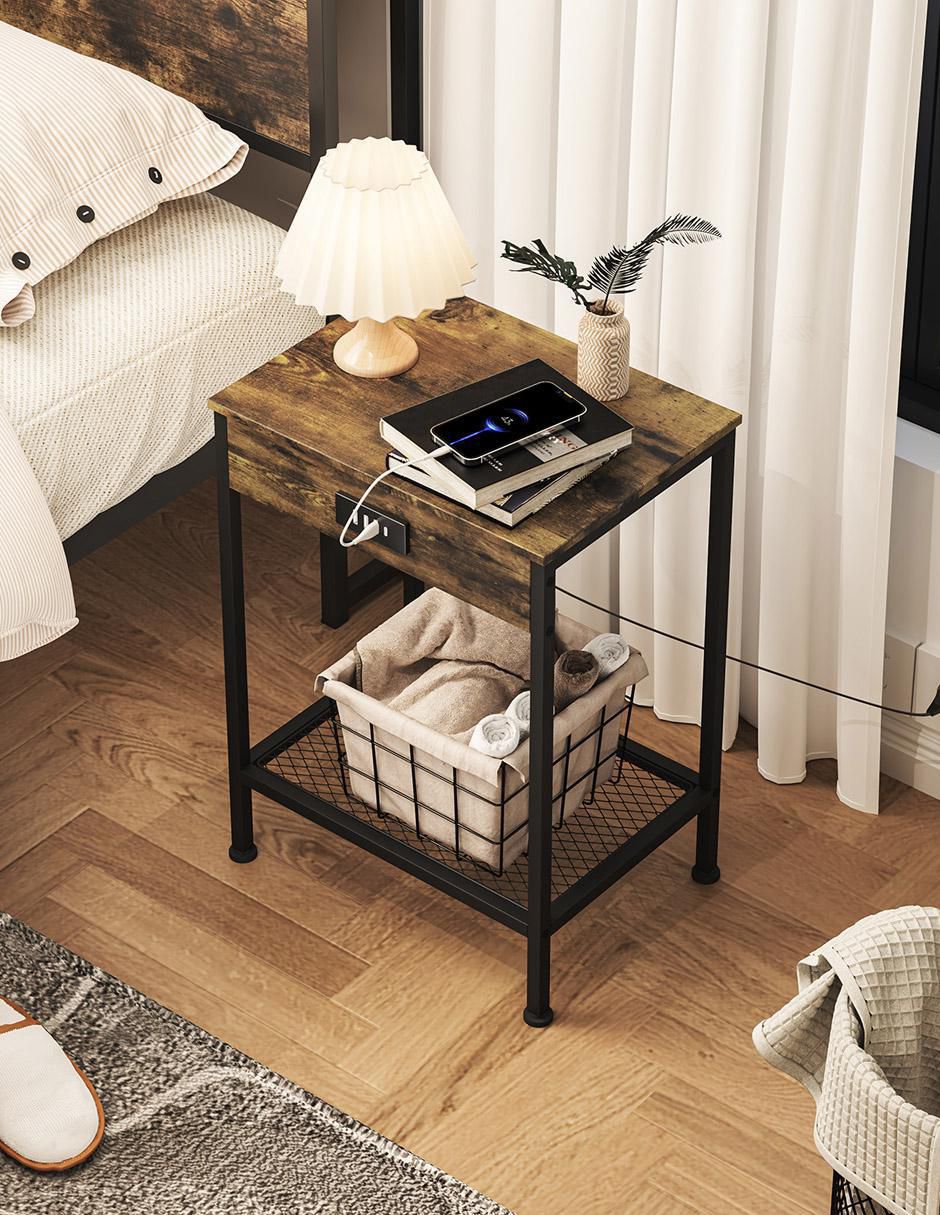 Mesa auxiliar Oakham de madera 3