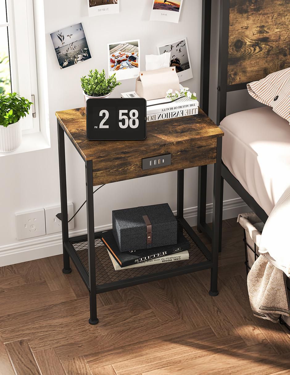 Mesa auxiliar Oakham de madera 4