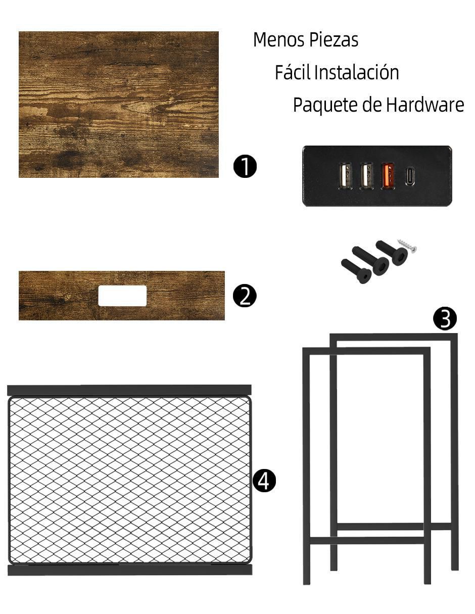 Mesa auxiliar Oakham de madera 6