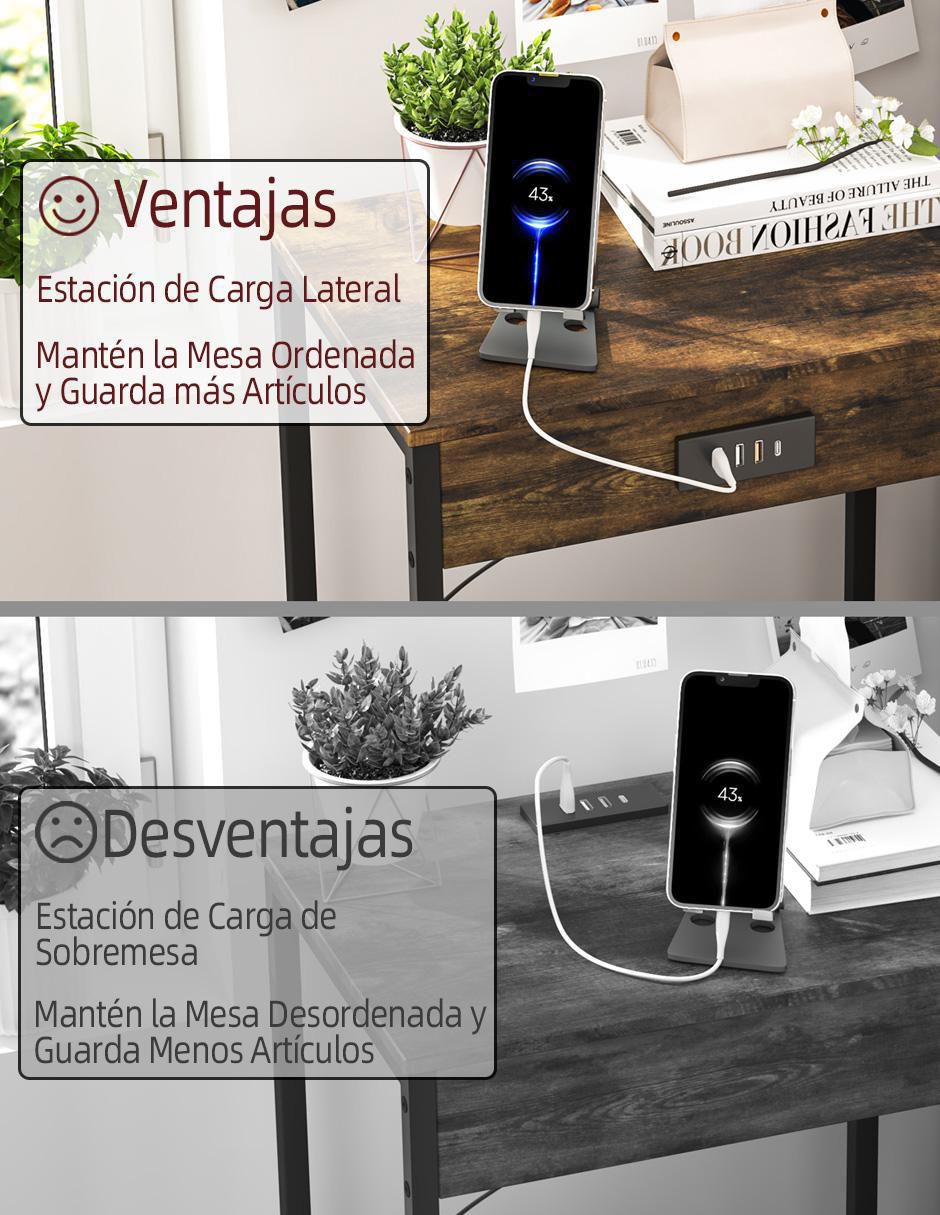 Mesa auxiliar Oakham de madera 9