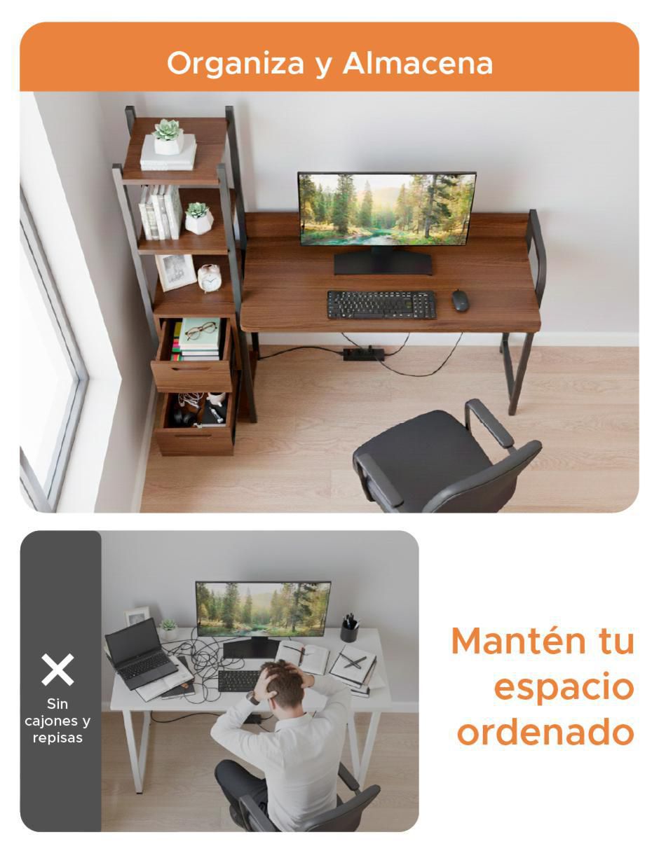 Escritorio armable Contemporáneo de MDF 4