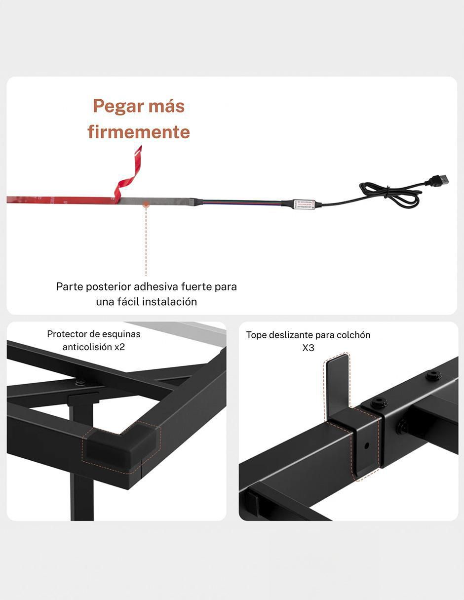 Base para cama armable de metal 5