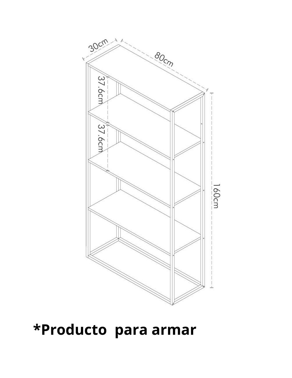 Librero Atenas de metal 5