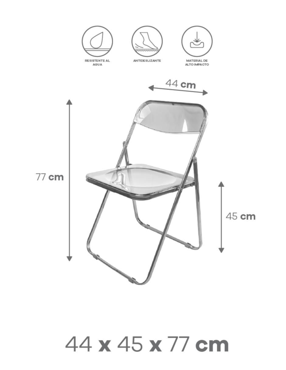 Silla plegable 1 "piezas" tipo plia de giancarlo piretti ideen "de" plástico y metal adulto