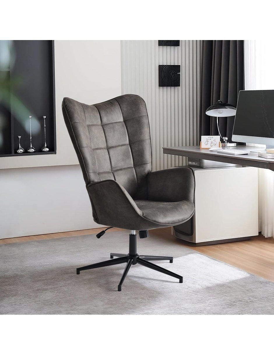 Silla escritorio 360° de microfibra y piel 2