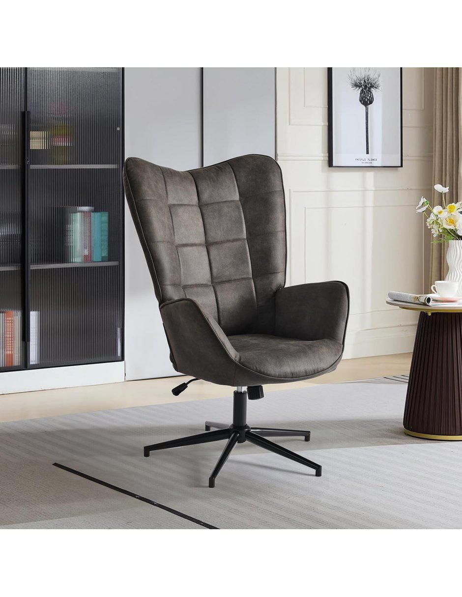 Silla escritorio 360° de microfibra y piel 4