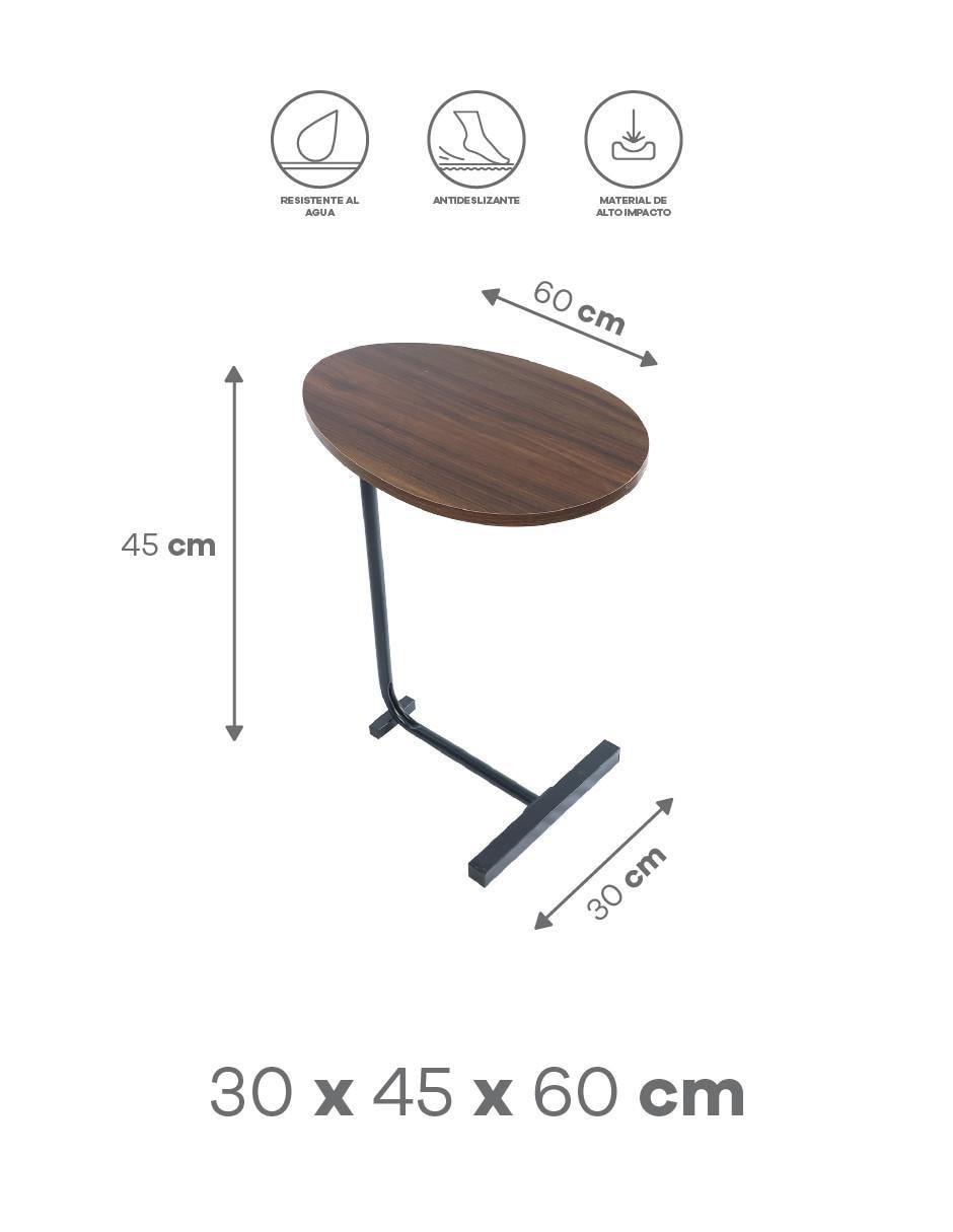 Mesa lateral Aumes de metal y madera 3