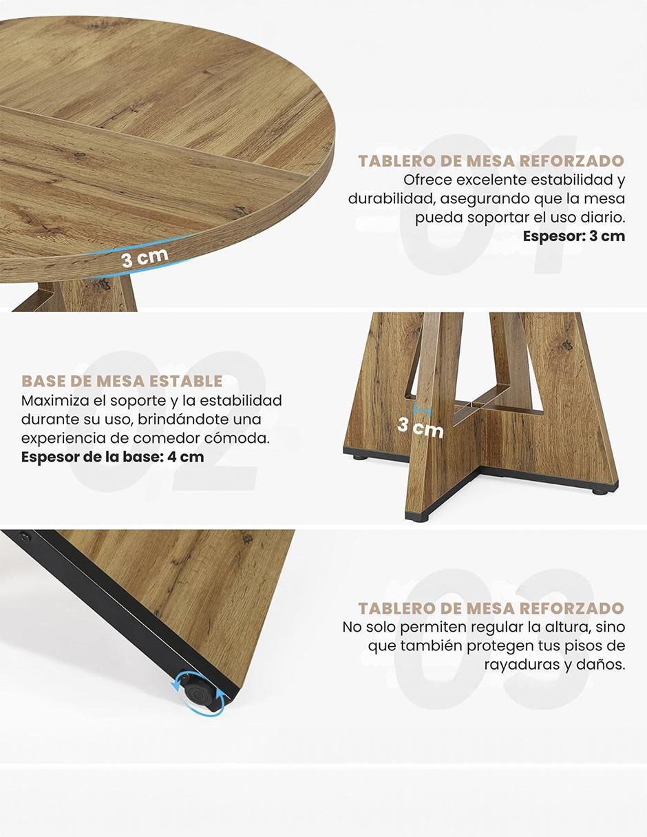 Mesa de comedor armable 5
