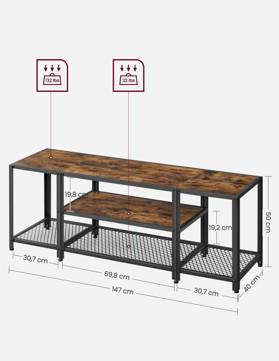 Mueble de TV armable Dailen de madera 2