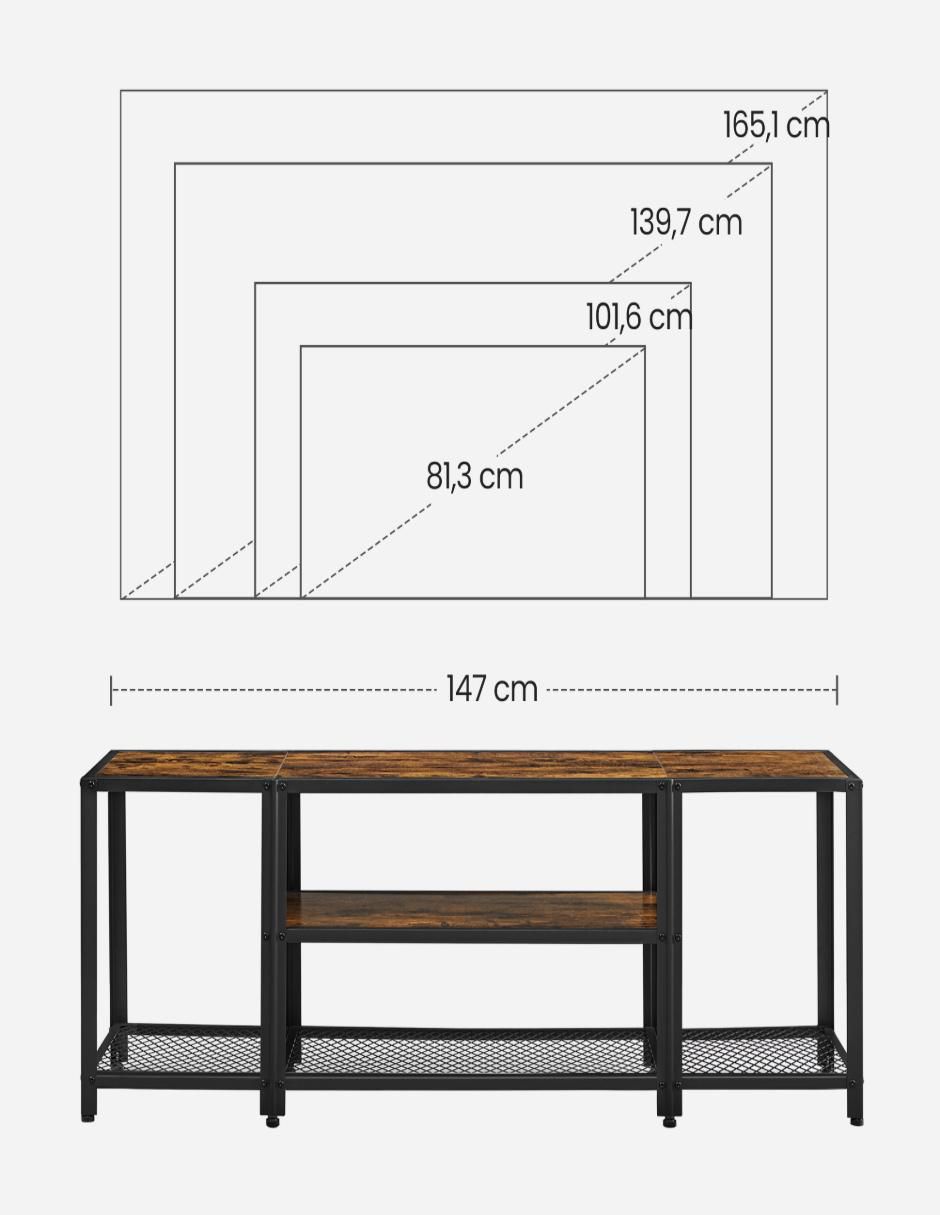 Mueble de TV armable Dailen de madera 4