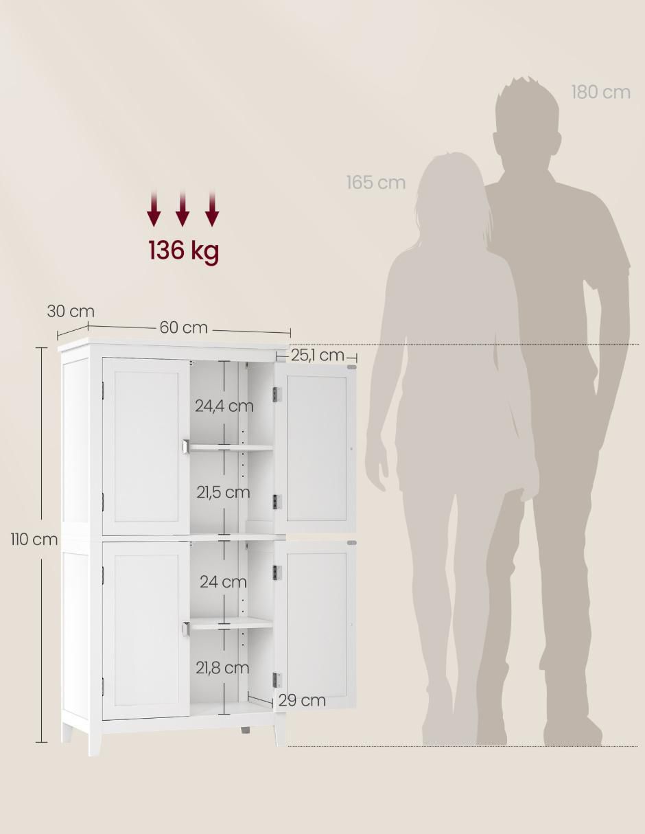 Gabinete superior Helan de MDF 4