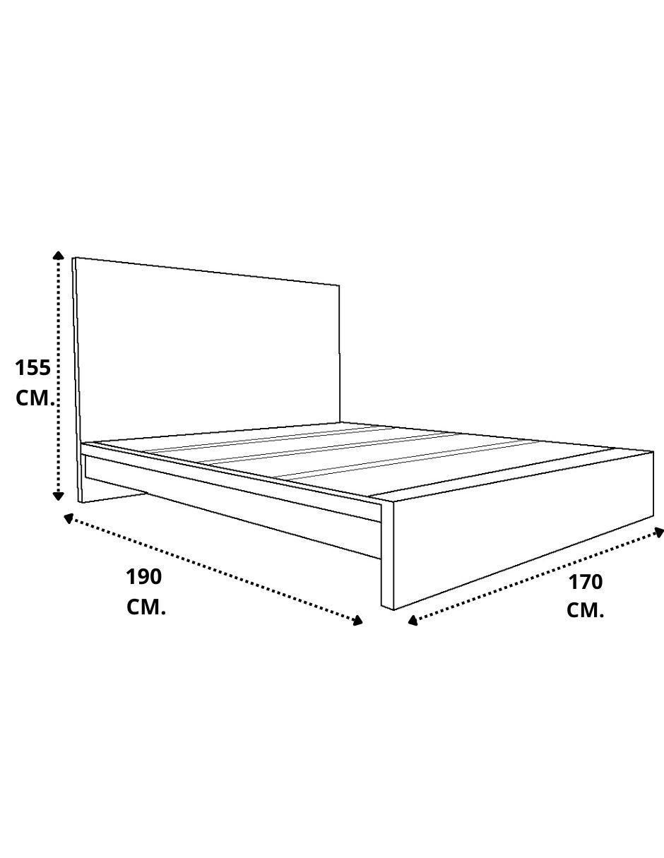 Base para cama Nàpoles de madera encino Queen Size 5