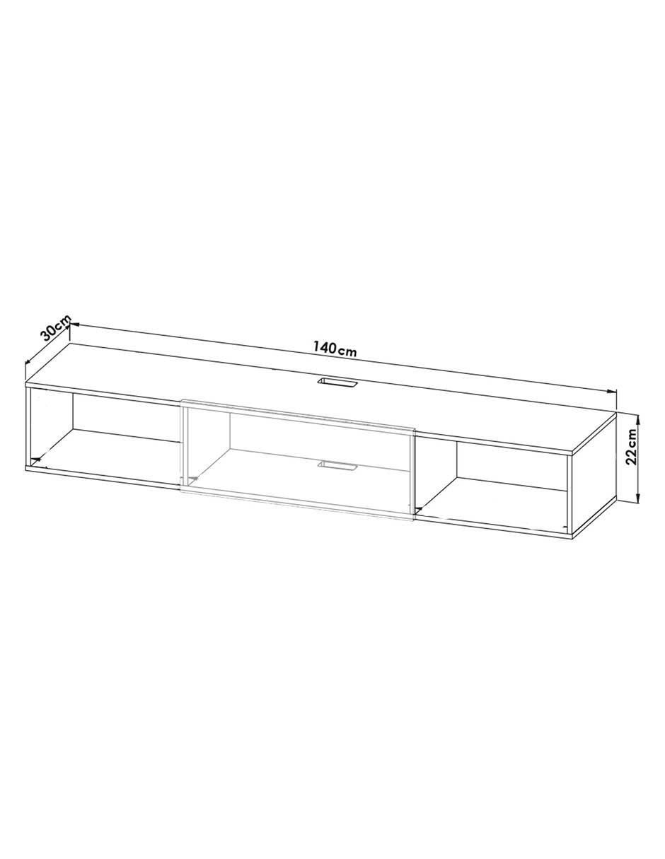 Mueble flotante para TV de melamina 6