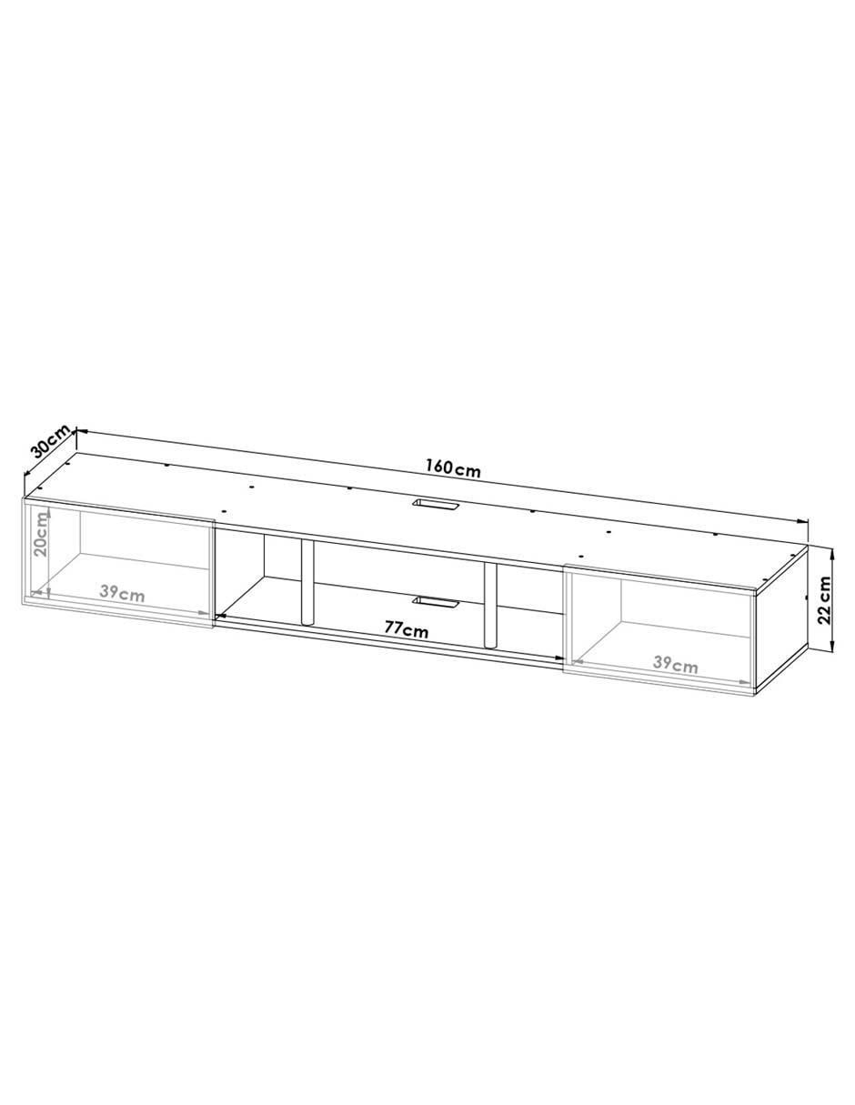 Mueble flotante para TV de melamina 5