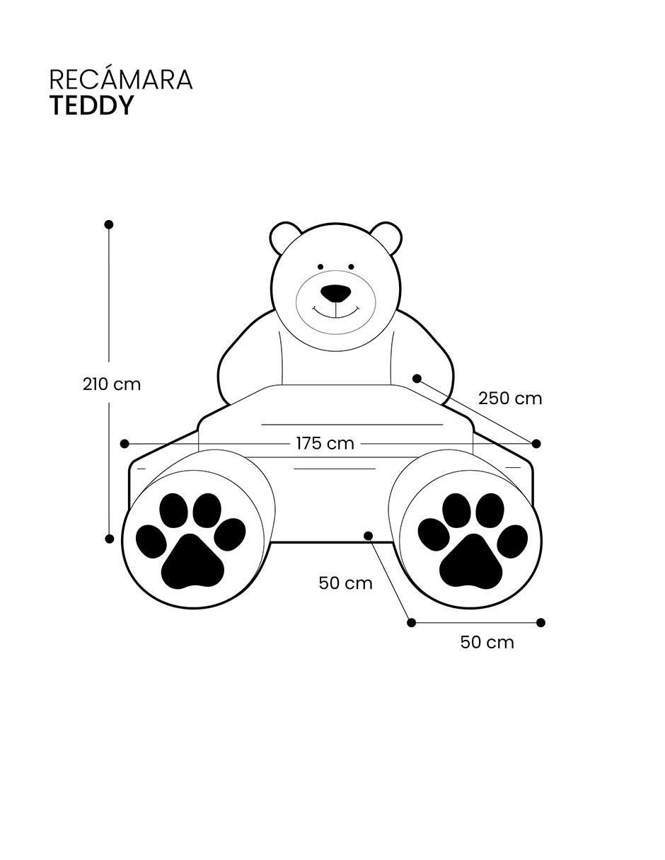 Set Recámara Oso Teddy Polar de madera pino 5