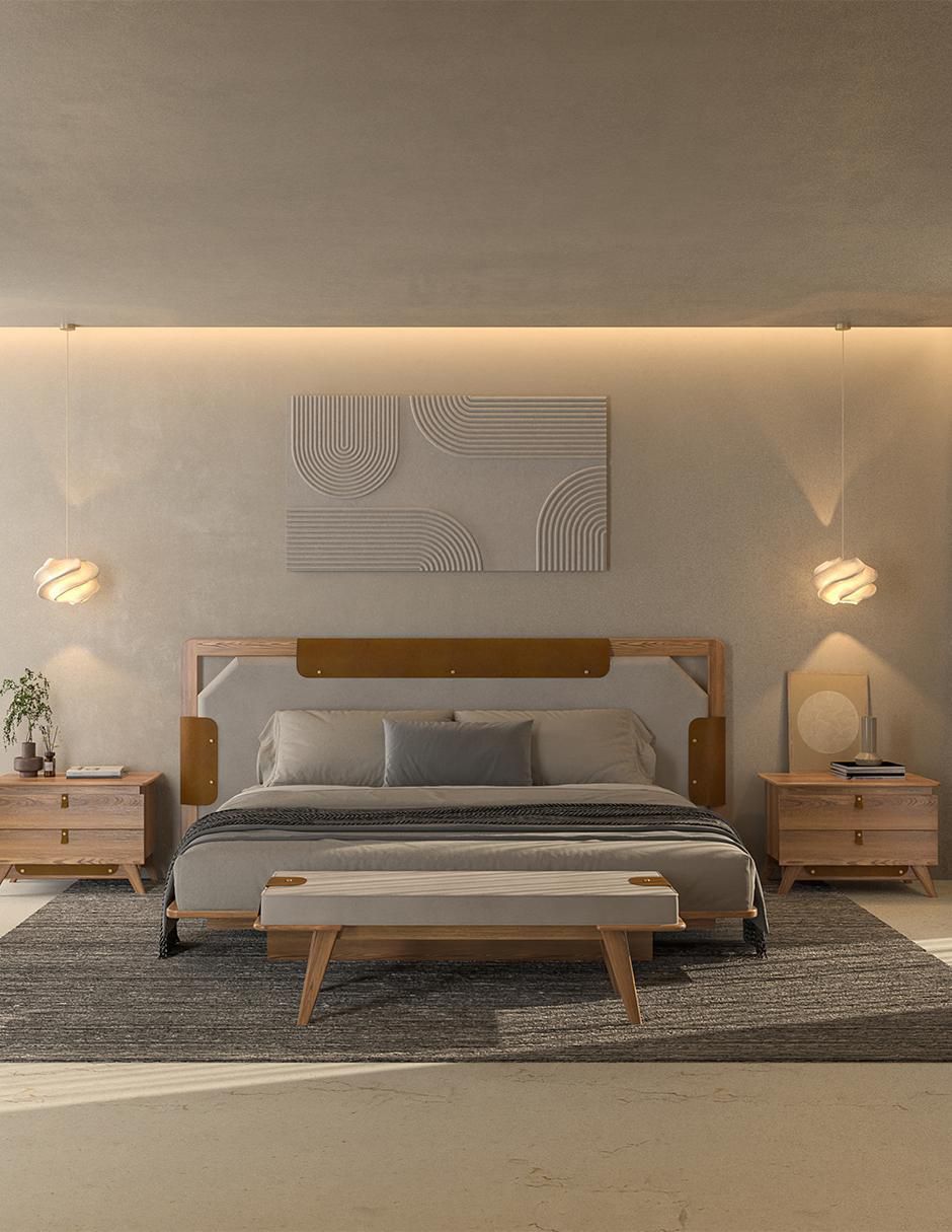Cama Yaab de madera nogal 2