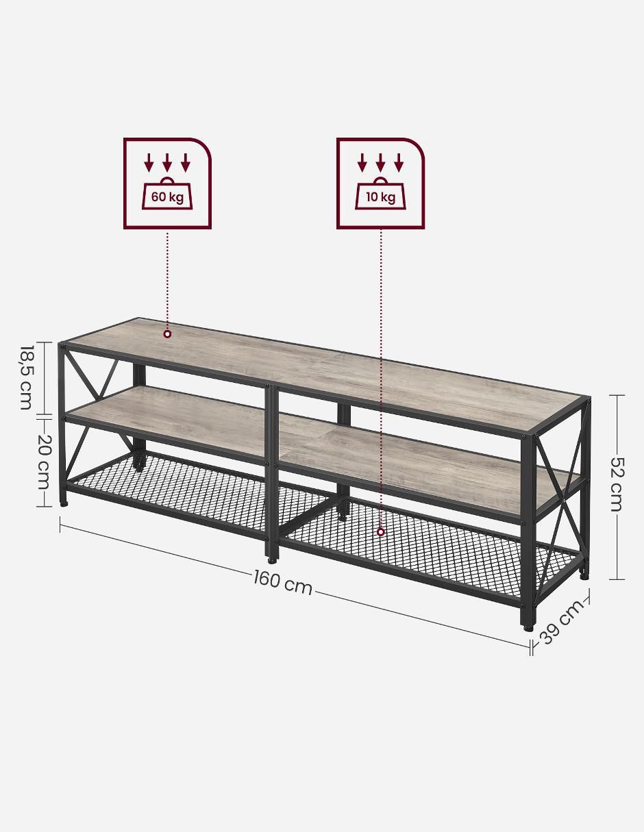 Mueble de TV Dailen de acero 4