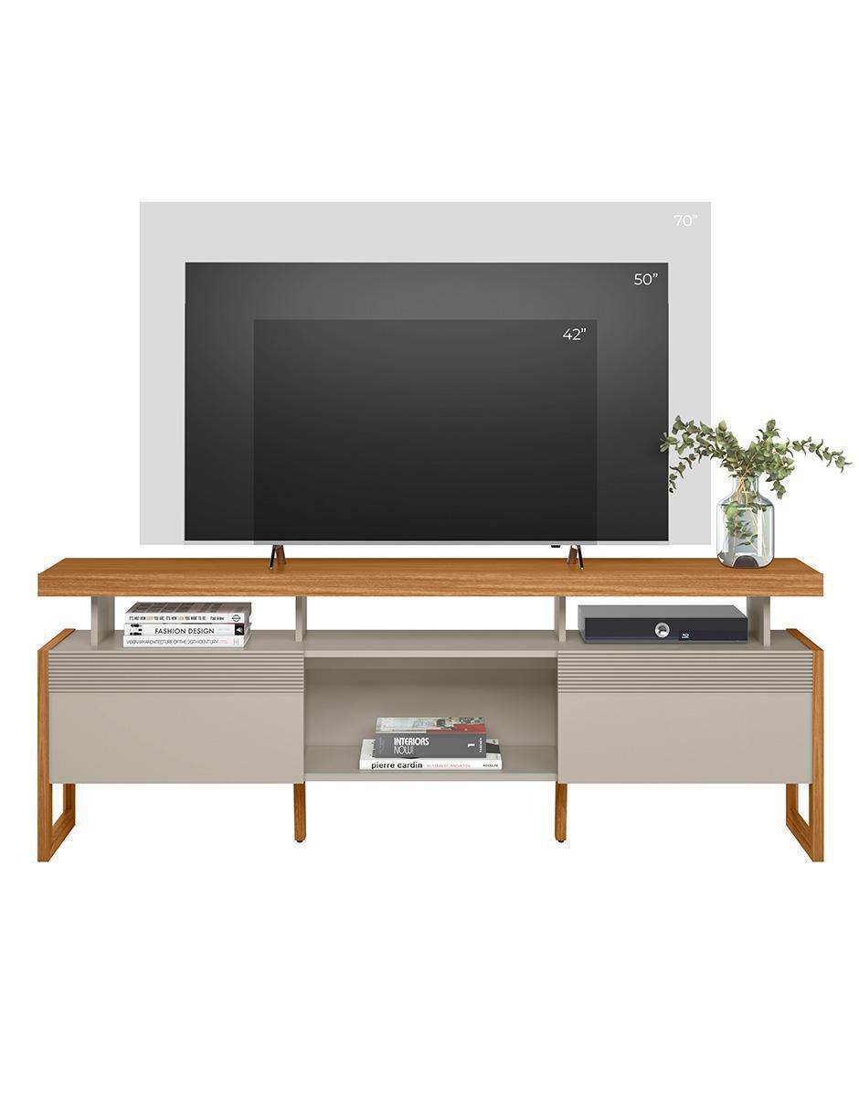 Mueble de tv armable Esmeralda de MDF y chapa 4