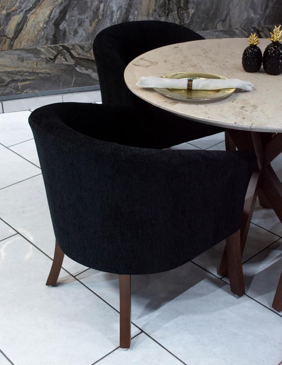 Mesa de comedor de madera y mármol 4
