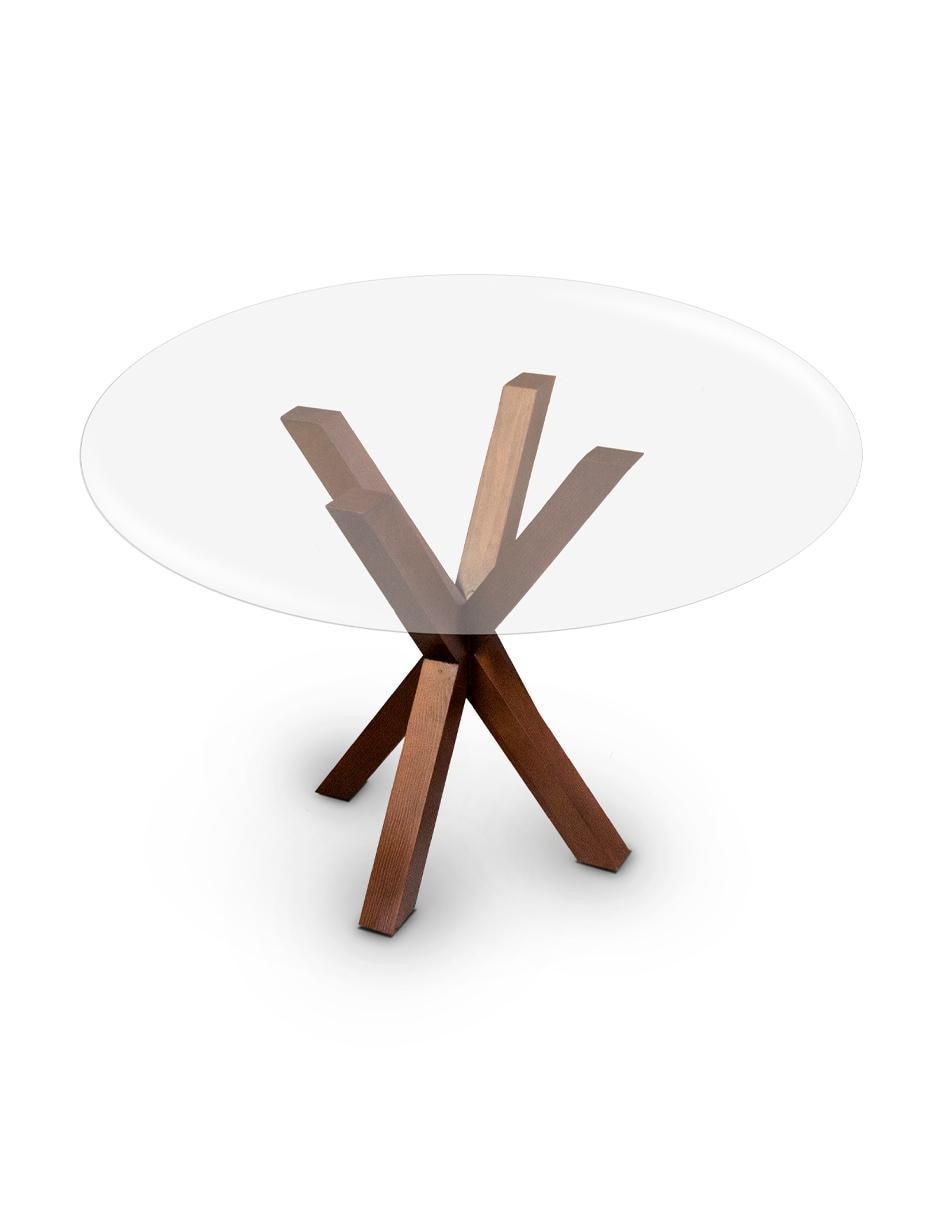 Mesa de comedor de cristal