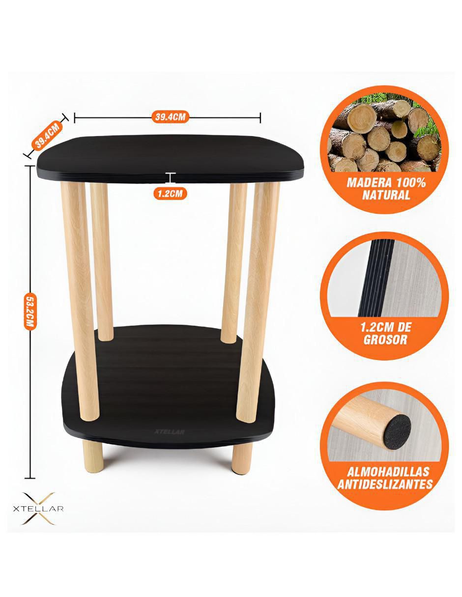 Mesa lateral armable Xtllar9 de madera 5