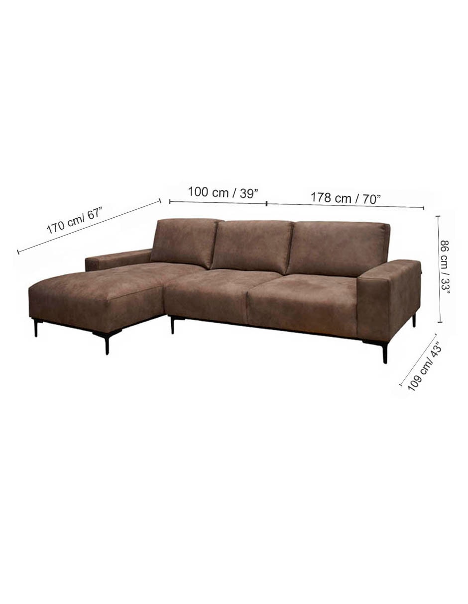 Sala modular izquierda Toshi de poliéster 17