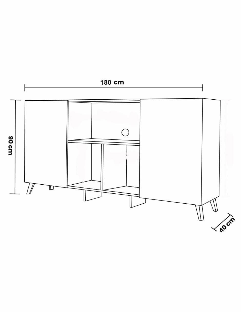 Mueble para TV armable de melamina 5