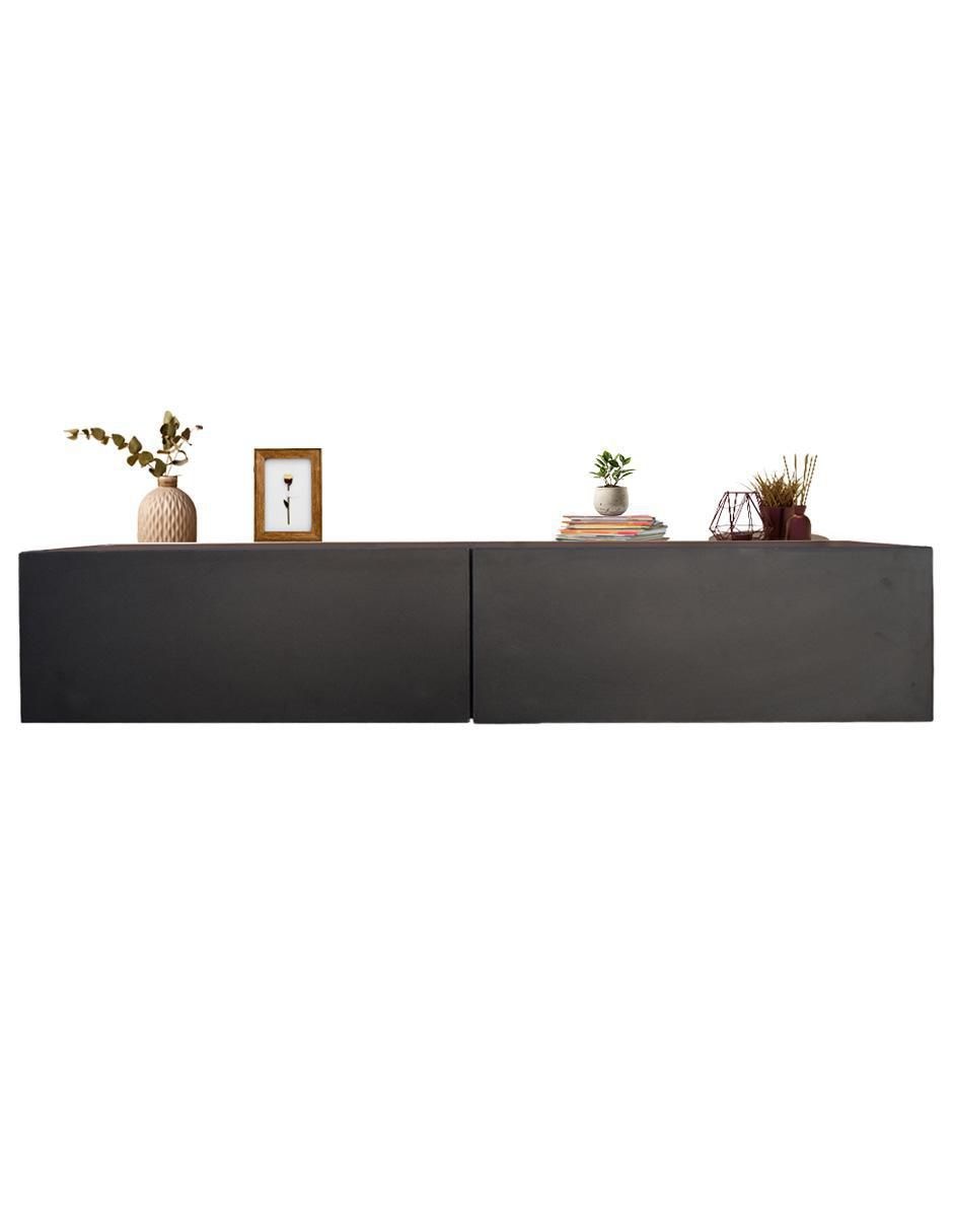 Mueble de TV armable flotante de melamina 5