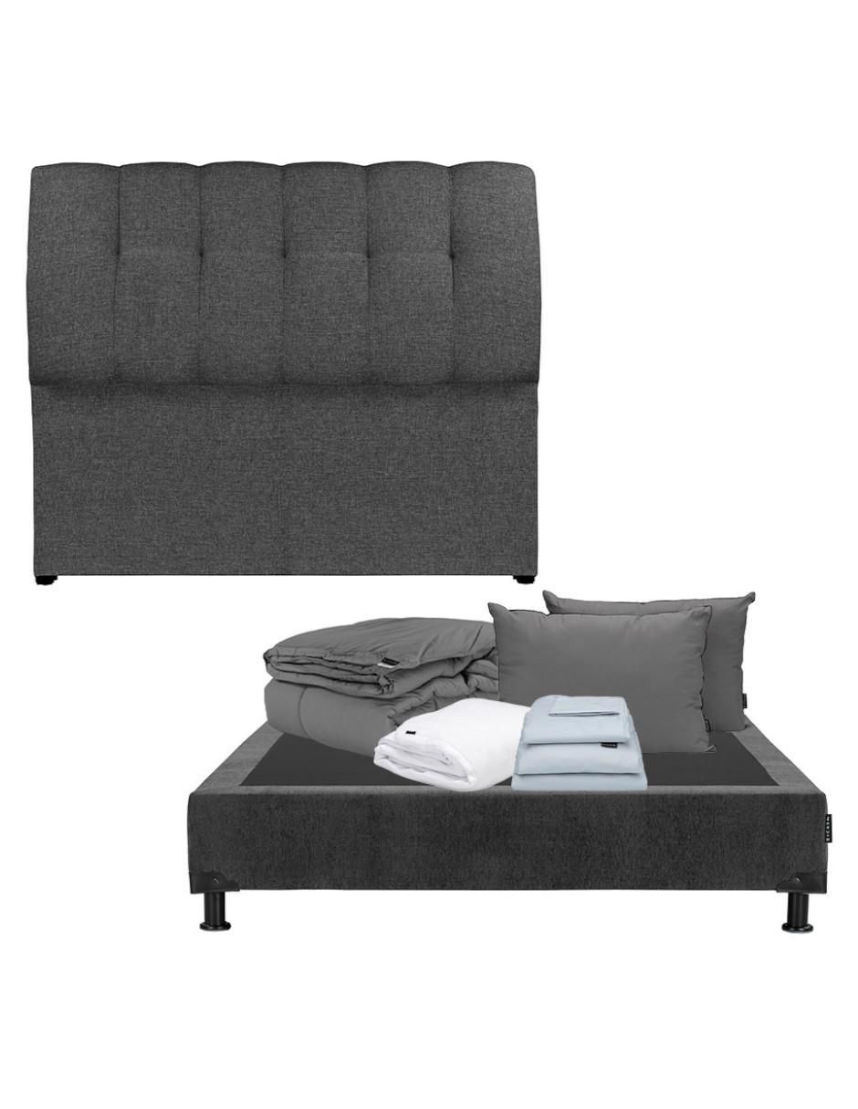 Cama Nube Box de madera y tela