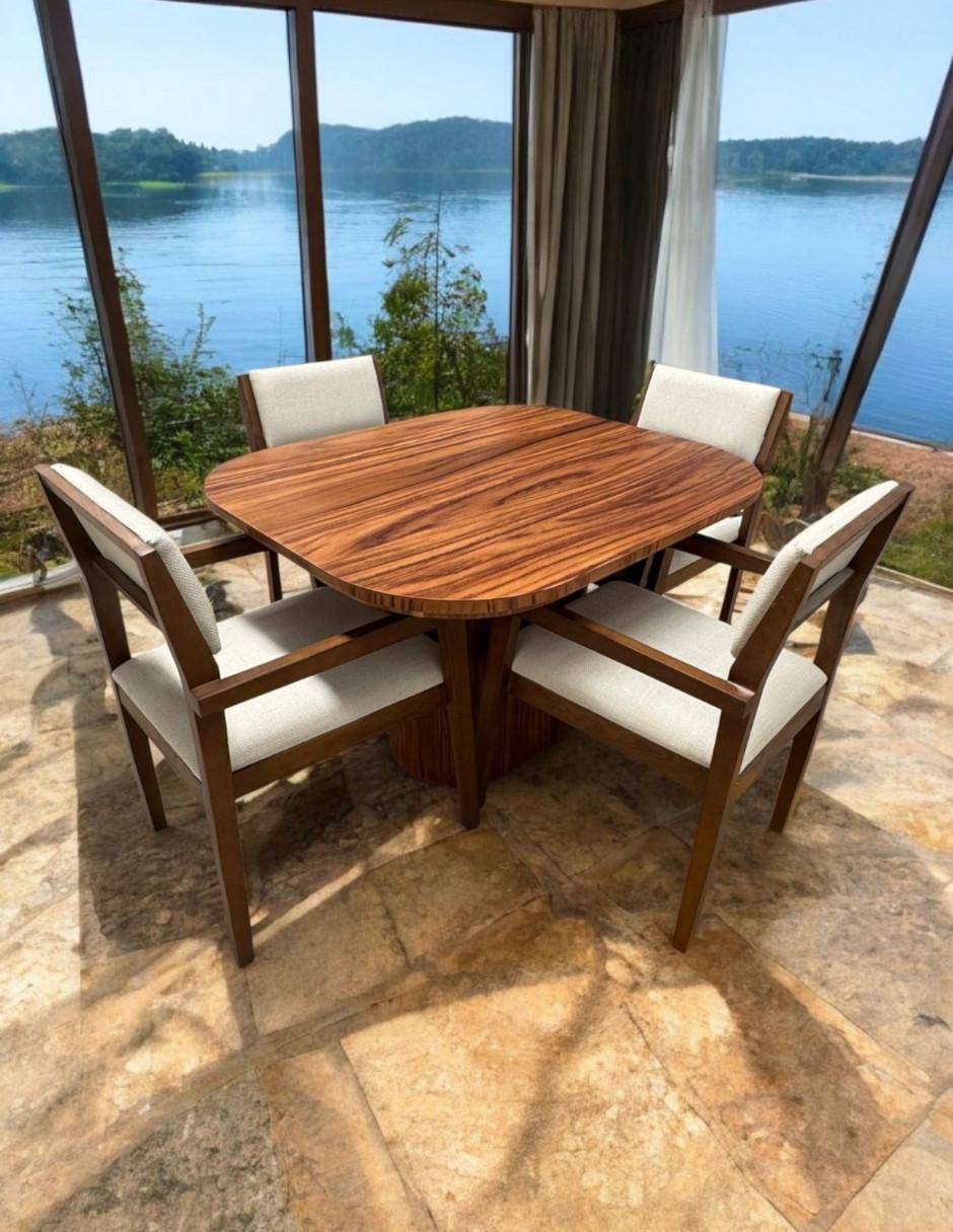 Comedor para 4 personas de madera de parota 4