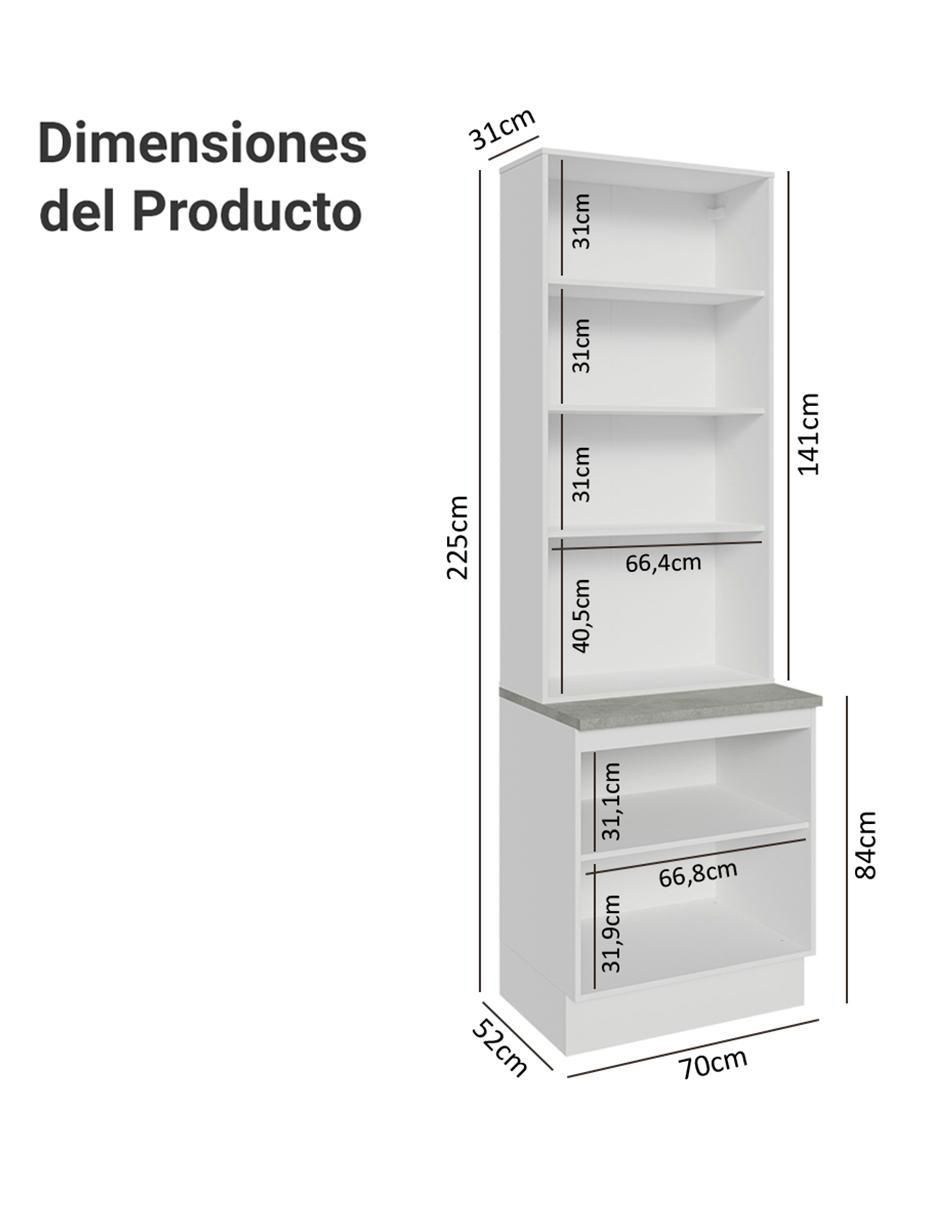 Vitrina armable Glamy de aglomerado 9