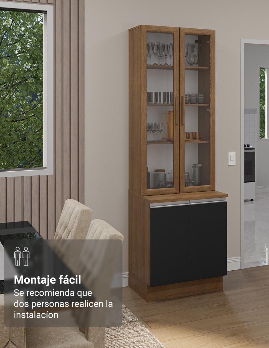 Vitrina armable Glamy de aglomerado 5