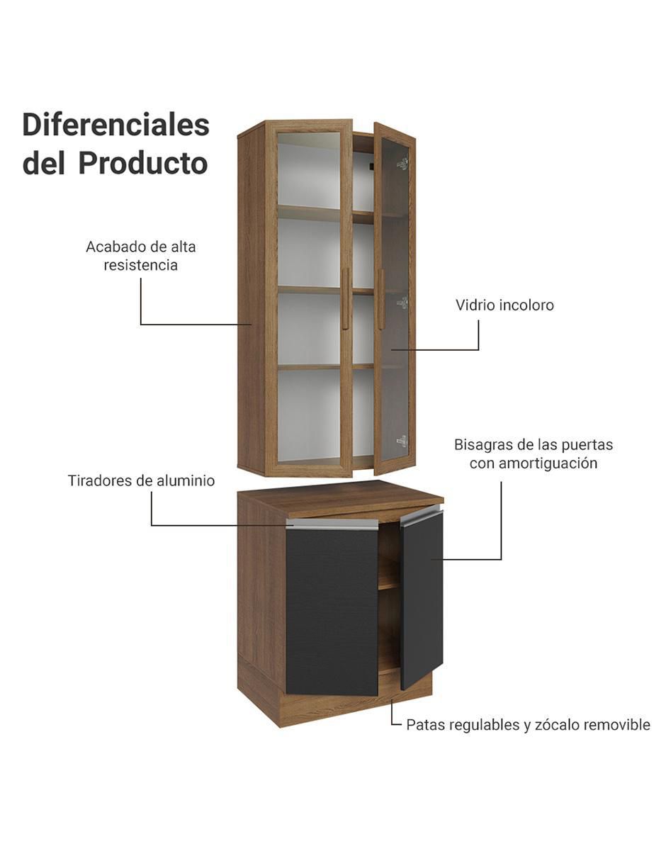 Vitrina armable Glamy de aglomerado 7