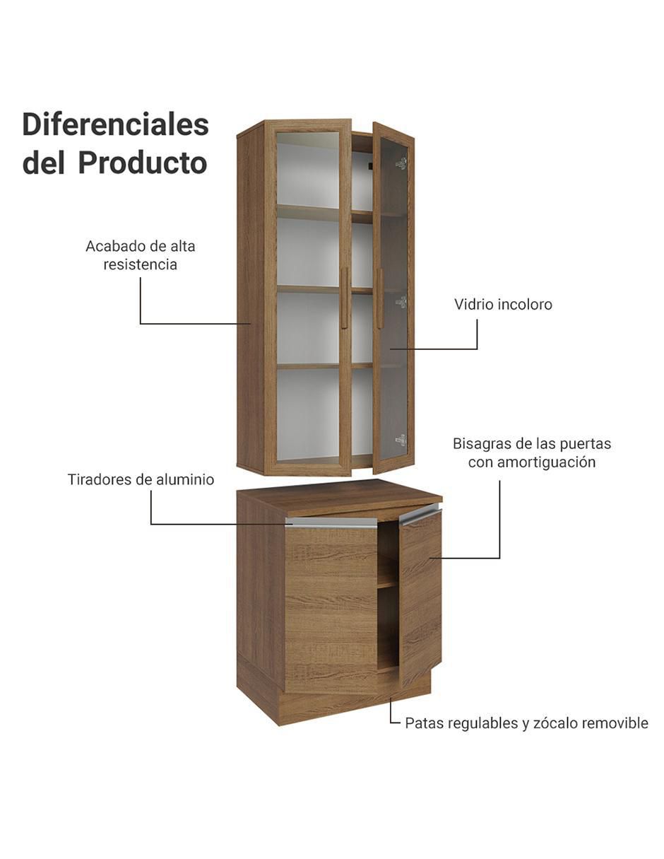 Vitrina armable Glamy de aglomerado 7