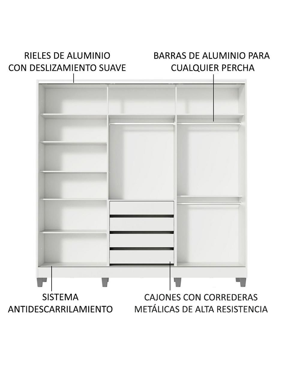 Ropero armable Royale 11639B1E1BCP de aglomerado 5