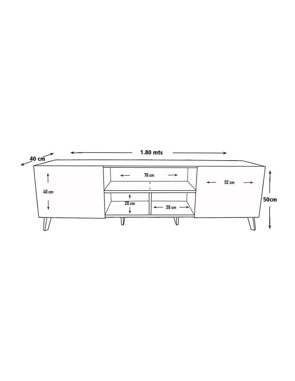 Mueble armable para tv de melamina 4
