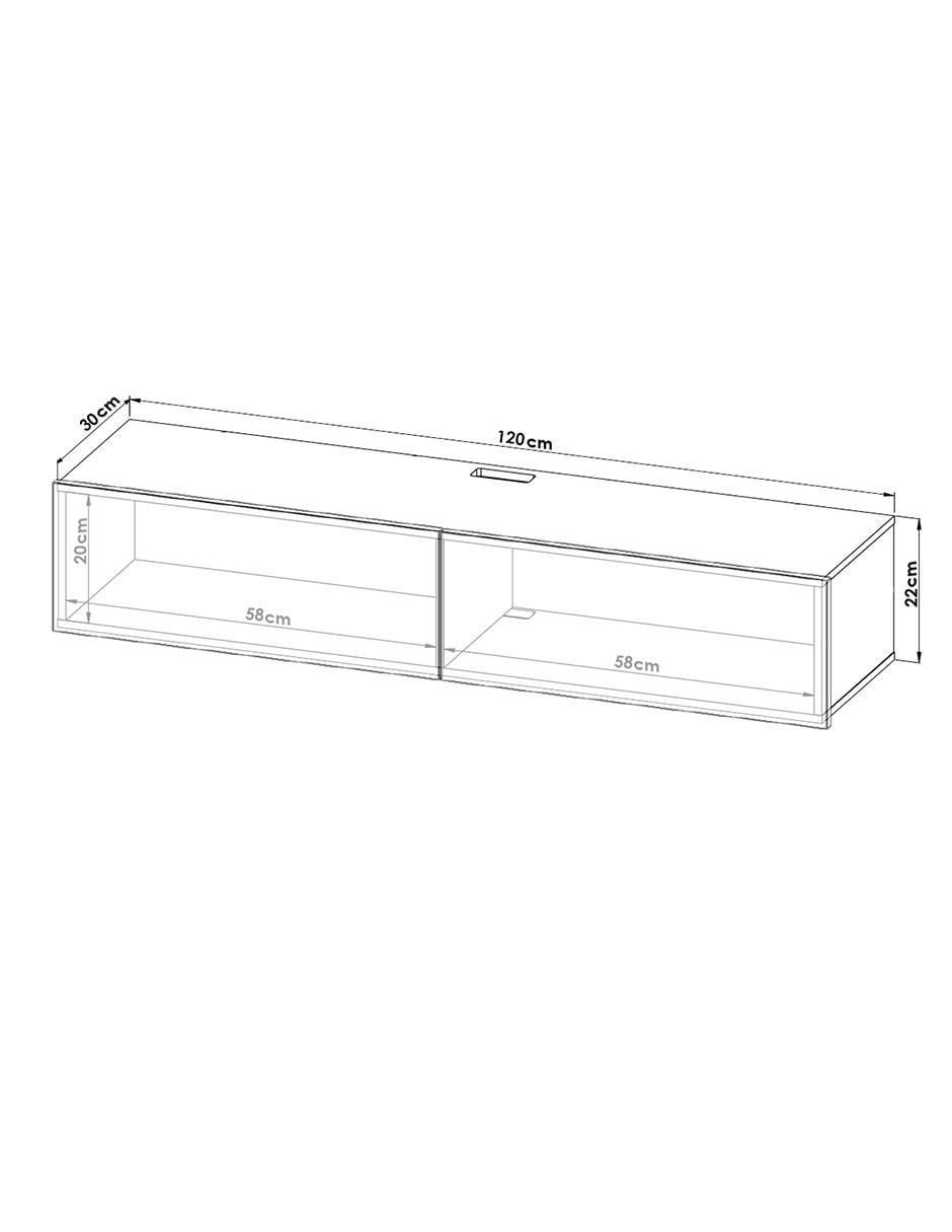 Mueble armable flotante para tv de melamina 6