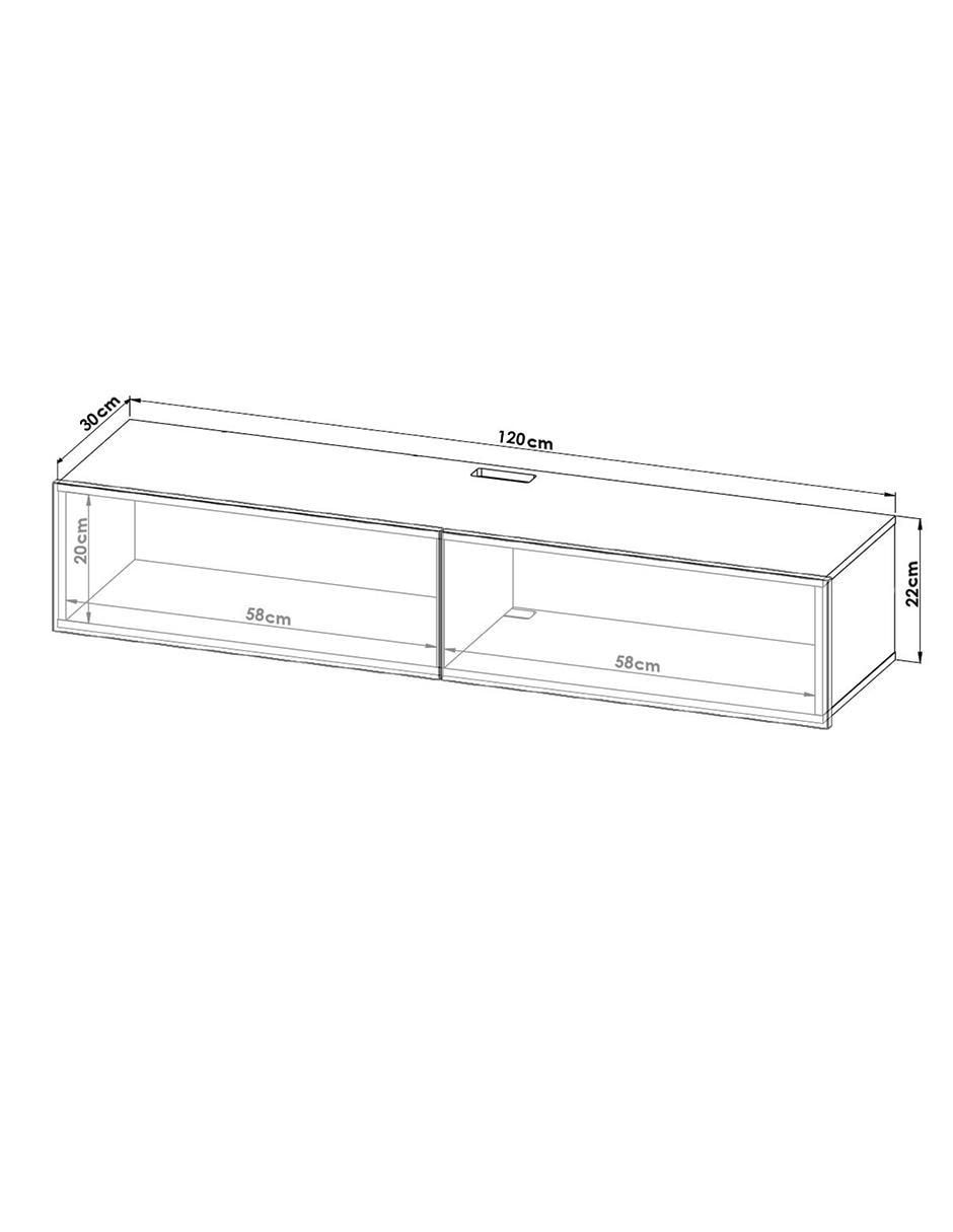 Mueble armable flotante para tv de melamina 6
