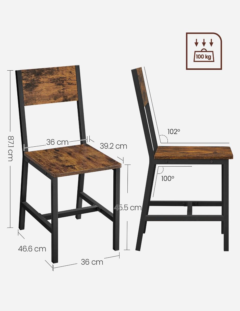 Set de sillas 2 piezas Delon de MDP 4