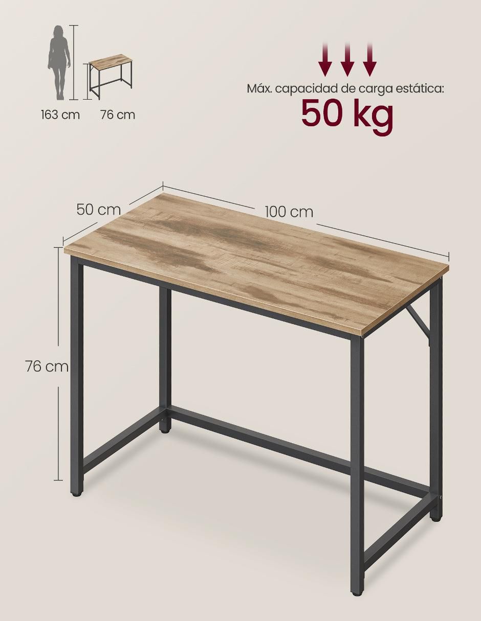 Escritorio armable Brandon de madera 3